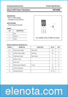 Inchange Semiconductor 2SC4386 datasheet
