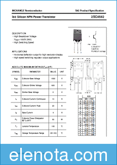 Inchange Semiconductor 2SC4542 datasheet