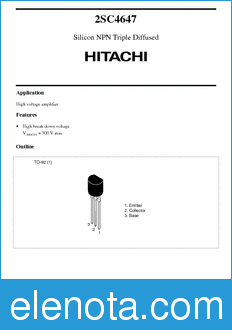 Hitachi 2SC4647 datasheet