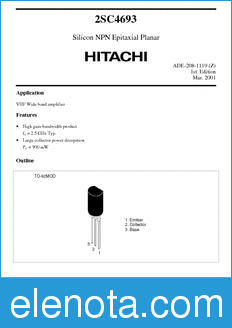 Hitachi 2SC4693 datasheet