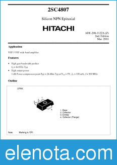 Hitachi 2SC4807 datasheet