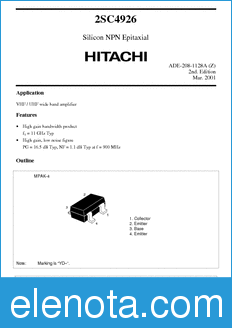 Hitachi 2SC4926 datasheet