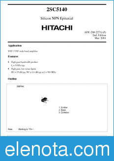 Hitachi 2SC5140 datasheet