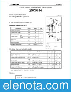 Toshiba 2SC5154 datasheet
