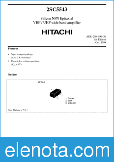 Hitachi 2SC5543 datasheet