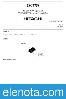 Hitachi 2SC5758 datasheet