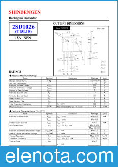 Shindengen 2SD1026 datasheet