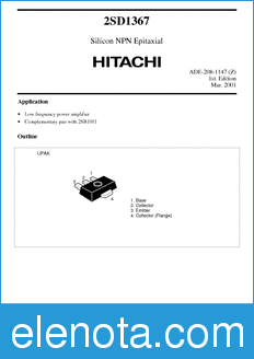 Hitachi 2SD1367 datasheet