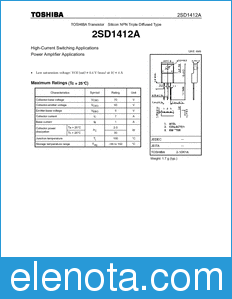 Toshiba 2SD1412A datasheet