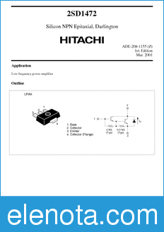 Hitachi 2SD1472 datasheet