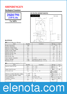 Shindengen 2SD1791 datasheet
