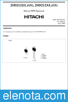 Hitachi 2SD2122(L) datasheet