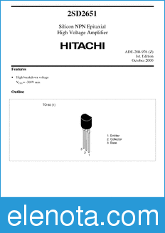 Hitachi 2SD2651 datasheet