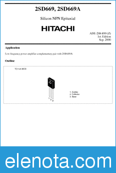 Hitachi 2SD669 datasheet