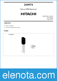 Hitachi 2SD974 datasheet