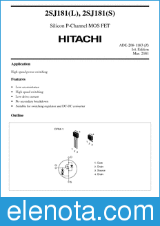 Hitachi 2SJ181(L) datasheet