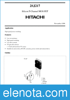 Hitachi 2SJ217 datasheet