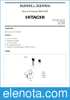 Hitachi 2SJ319(L) datasheet