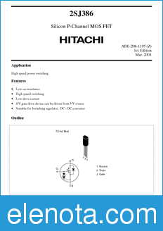 Hitachi 2SJ386 datasheet