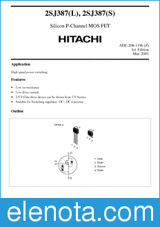 Hitachi 2SJ387(L) datasheet