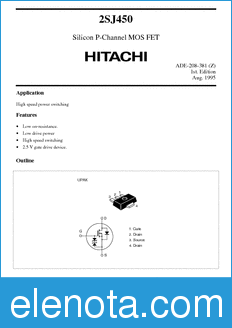 Hitachi 2SJ450 datasheet