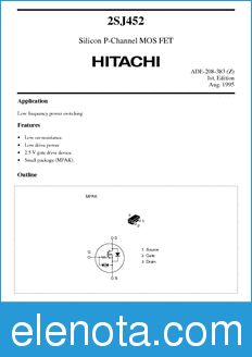 Hitachi 2SJ452 datasheet