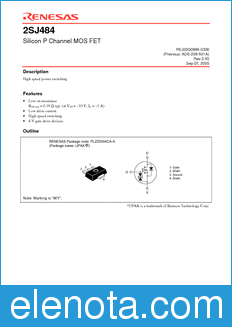 Renesas 2SJ484 datasheet
