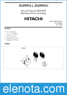 Hitachi 2SJ505(L) datasheet