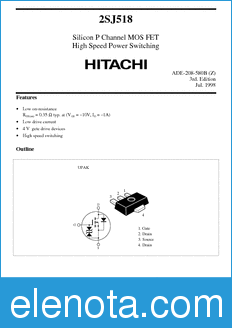 Hitachi 2SJ518 datasheet