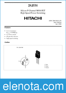 Hitachi 2SJ531 datasheet