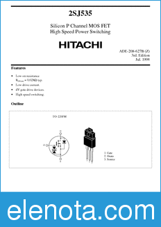 Hitachi 2SJ535 datasheet