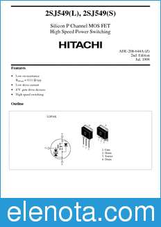 Hitachi 2SJ549(L) datasheet