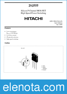 Hitachi 2SJ555 datasheet