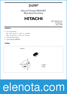 Hitachi 2SJ587 datasheet