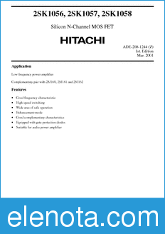 Hitachi 2SK1058 datasheet