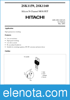 Hitachi 2SK1159 datasheet