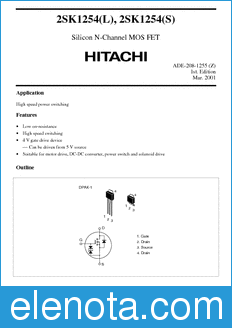 Hitachi 2SK1254(L) datasheet