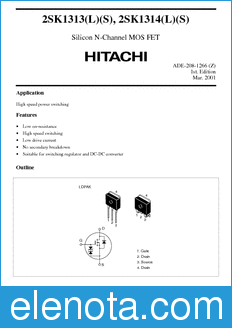 Hitachi 2SK1313(L) datasheet