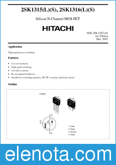 Hitachi 2SK1315(L) datasheet