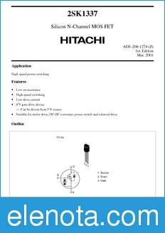 Hitachi 2SK1337 datasheet