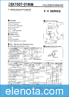 Fuji Electric 2SK1507-01MR datasheet