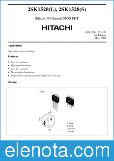Hitachi 2SK1528(L) datasheet