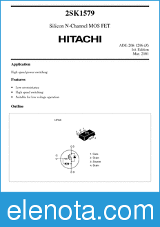 Hitachi 2SK1579 datasheet