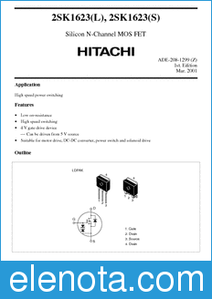Hitachi 2SK1623(L) datasheet