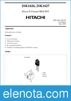 Hitachi 2SK1626 datasheet