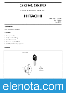 Hitachi 2SK1863 datasheet