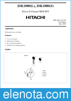 Hitachi 2SK1880(L) datasheet