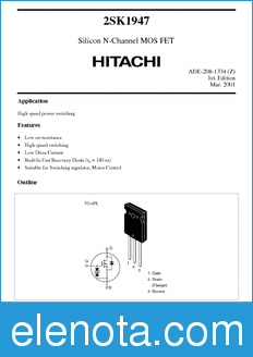 Hitachi 2SK1947 datasheet
