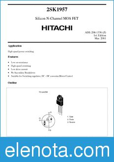 Hitachi 2SK1957 datasheet