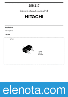 Hitachi 2SK217 datasheet